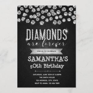 Diamonds are forever party invitation
