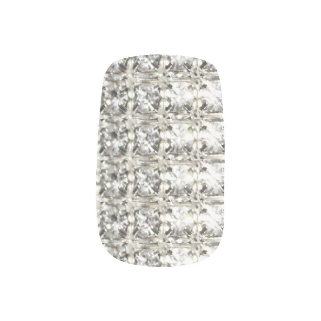 Diamonds Baby Minx Nail Art (Left Thumb)