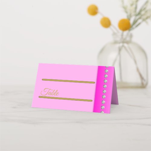 Diamonds _ background pink place card