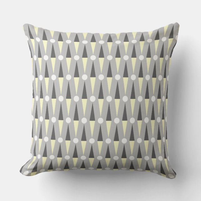 Diamonds & Balls Throw Pillow (Front)