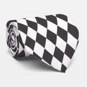 diamonds Black and white necktie (Rolled)