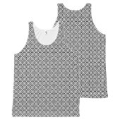 Diamonds Black and White Pattern Tank Top (Front and Back)
