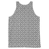 Diamonds Black and White Pattern Tank Top (Back)