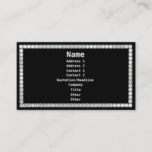 Diamonds-Black Business Card