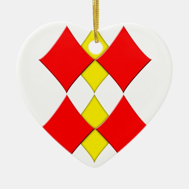 Diamonds Ceramic Ornament (Front)
