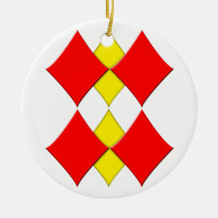 Diamonds Ceramic Ornament