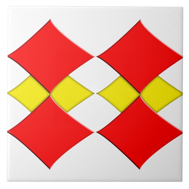 Diamonds Ceramic Tile (Front)