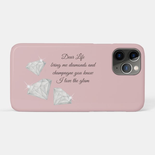 Diamonds & Champagne Quote – Dear Life Edition Case-Mate iPhone Case (Back (Horizontal))