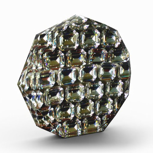 Diamonds elegant vintage gemstones  acrylic award