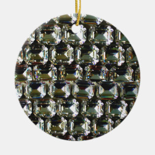 Diamonds, elegant vintage gemstones ceramic ornament