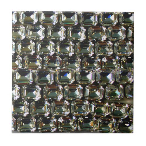 Diamonds elegant vintage gemstones  ceramic tile
