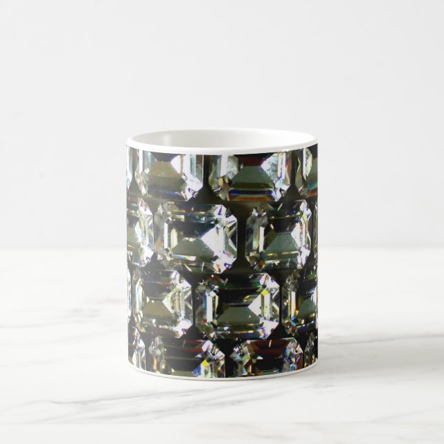 Diamonds, elegant vintage gemstones  coffee mug (Center)