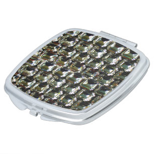 Diamonds, elegant vintage gemstones compact mirror