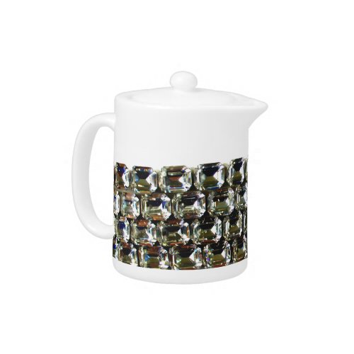 Diamonds elegant vintage gemstones  teapot