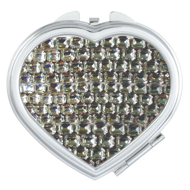 Diamonds, elegant vintage gemstones  vanity mirror (Front)