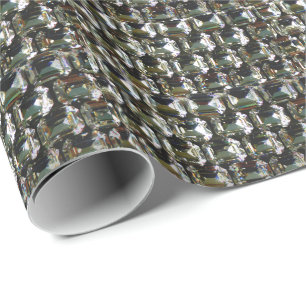 Diamonds, elegant vintage gemstones wrapping paper