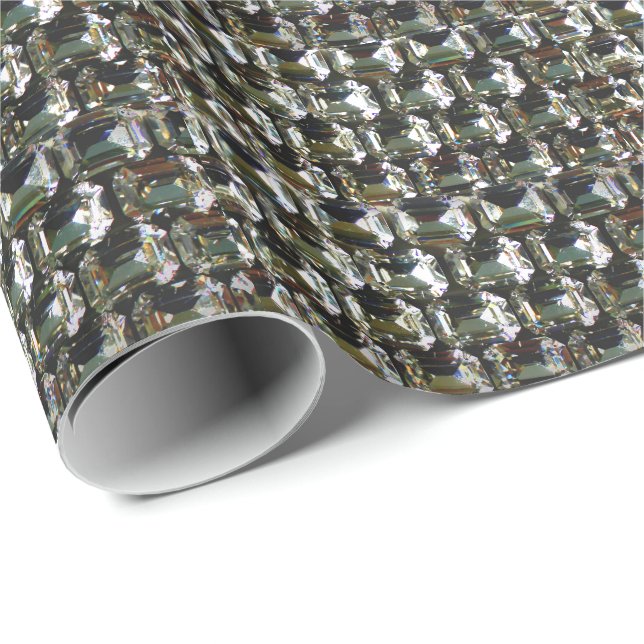 Diamonds, elegant vintage gemstones  wrapping paper (Roll Corner)
