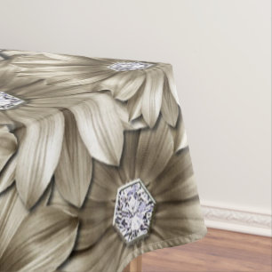 Diamonds Floral Gemstone Tablecloth