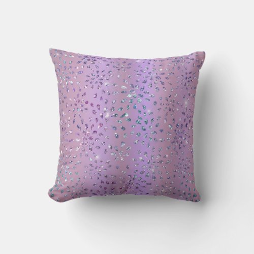  DIAMONDS FLOWER Floral Shape Glitter Throw Pillow