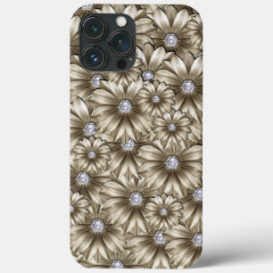 Diamonds Flowers iPhone Case