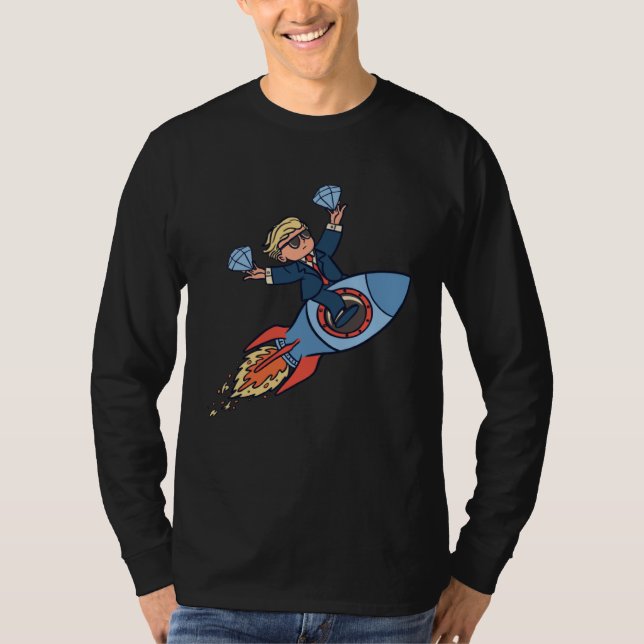 Diamonds flying space shuttle T-Shirt (Front)