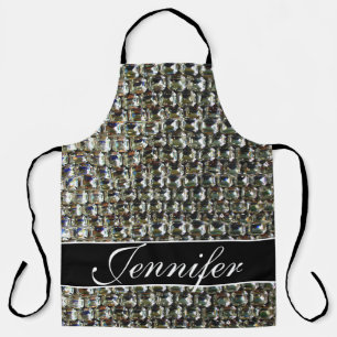 Diamonds, gemstone jewelry pattern apron