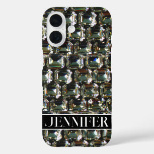 Diamonds, gemstone jewelry pattern   iPhone 16 case