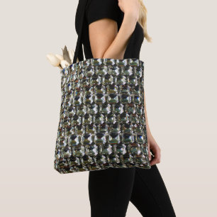 Diamonds, gemstone jewelry pattern tote bag