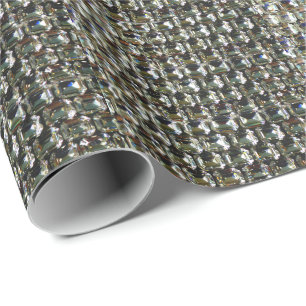 Diamonds, gemstone jewelry pattern wrapping paper
