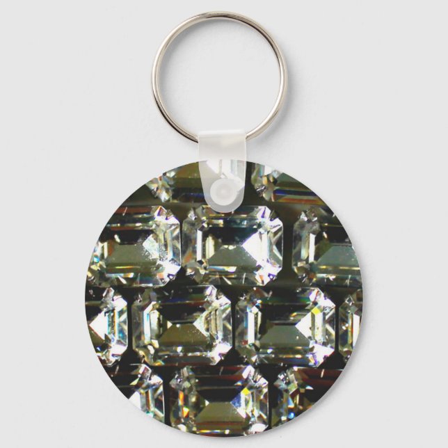 Diamonds gemstones rhinestones keychain (Front)