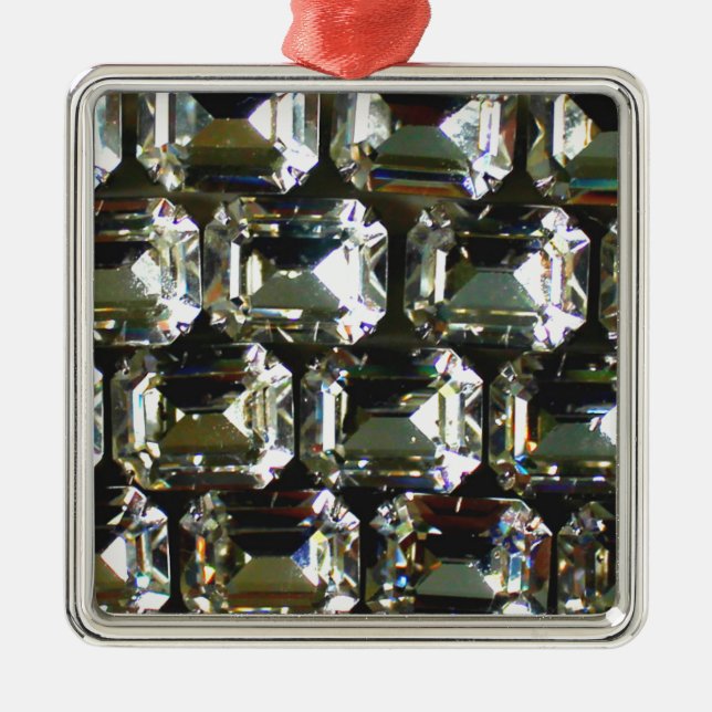 Diamonds gemstones rhinestones metal ornament (Front)