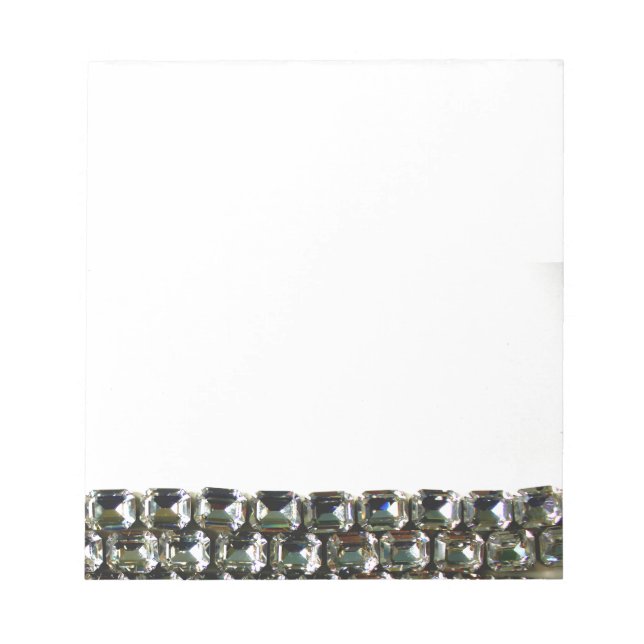 Diamonds gemstones rhinestones notepad (Front)