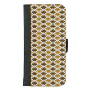 DIAMONDS Geometric Golden Gems iPhone 8/7 Plus Wallet Case