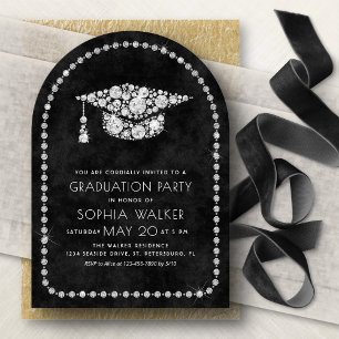 Diamonds Glam Girls Graduation Party Invitation