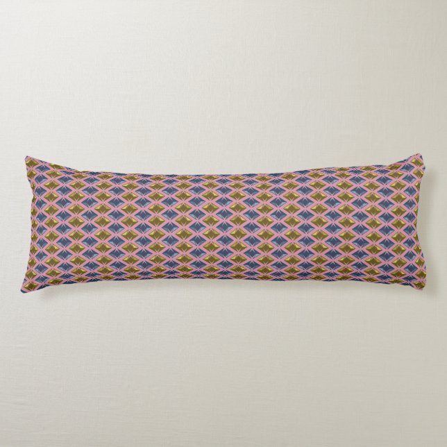DIAMONDS golden blue 2 in 1 Body Pillow (Front)