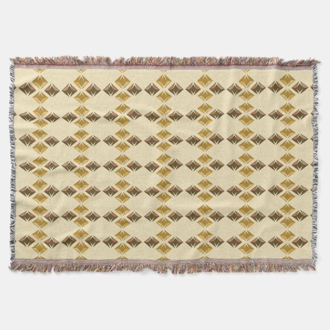 DIAMONDS golden Throw Blanket (Front)