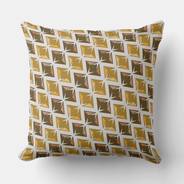 DIAMONDS golden Throw Pillow (Front)