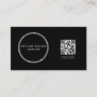 Diamonds Hair Salon Hair Extensions QR code Business Card
