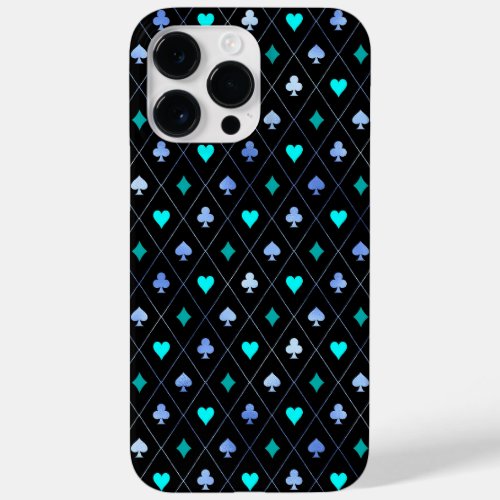 Diamonds Hearts Spades Clubs Playing Cards Pattern Case_Mate iPhone 14 Pro Max Case