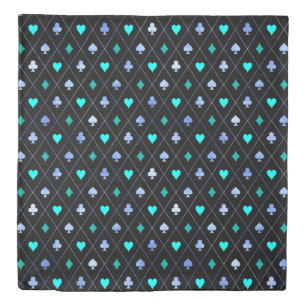 Diamonds Hearts Spades Clubs Playing Cards Pattern Duvet Cover