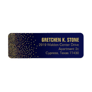 Diamonds in the Sky Address navy Label