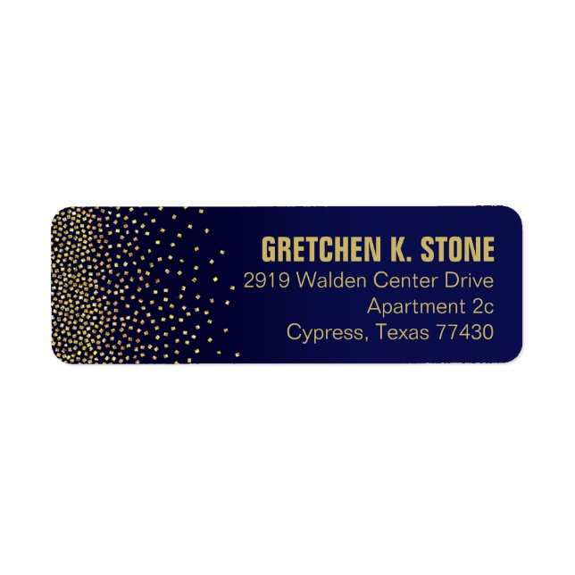 Diamonds in the Sky Address | navy Label (Front)