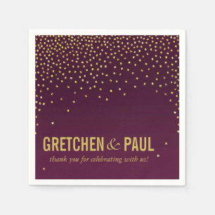 Diamonds in the Sky Cocktail Party aubergine Napkins