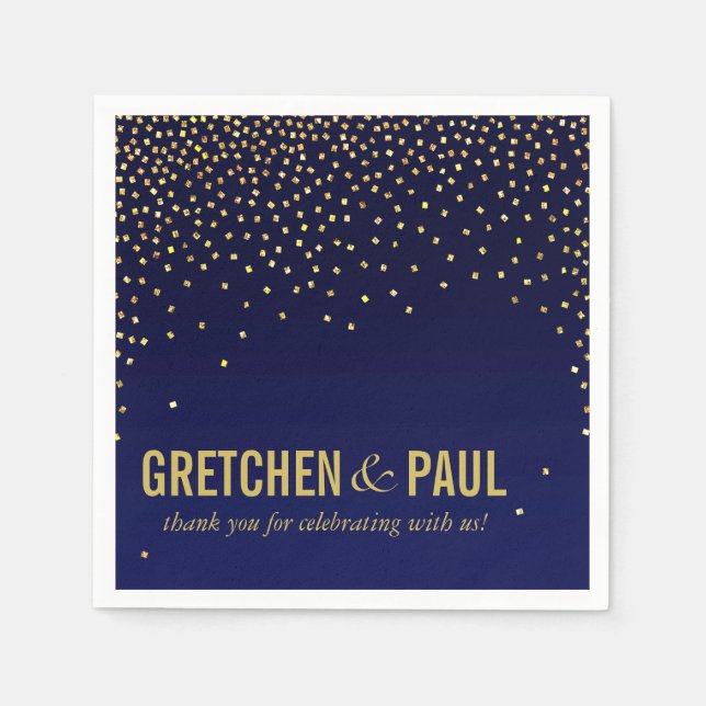 Diamonds in the Sky Cocktail Party | navy Napkins (Front)