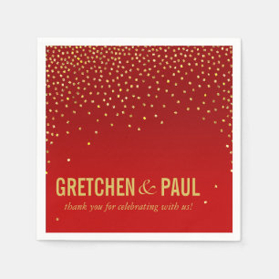 Diamonds in the Sky Cocktail Party red Napkins