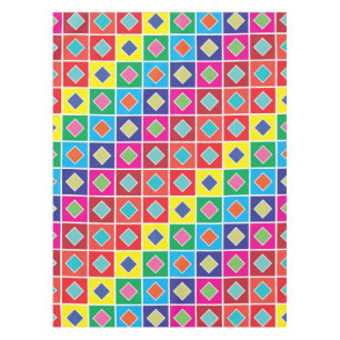 diamonds into the square color swatches tablecloth