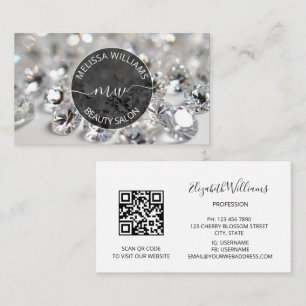Diamonds Jeweler Jewelry Store Logo Business Card