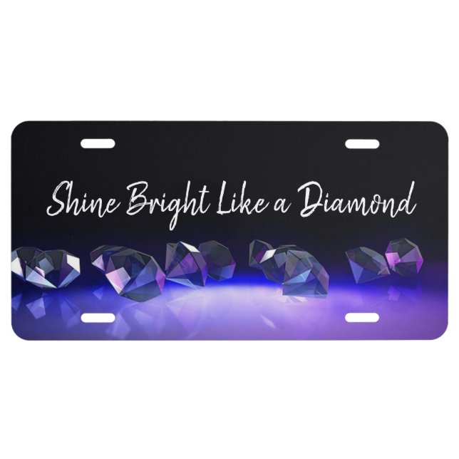 Diamonds License Plate (Front)