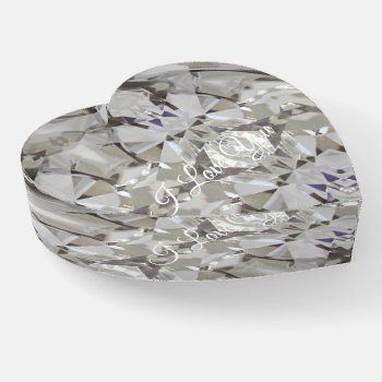 Diamonds Look Add Name Or Text Elegant Paperweight by YourSparklingShop at Zazzle