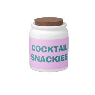 Diamonds & Martinis Cocktail Snacks or Candy Jar